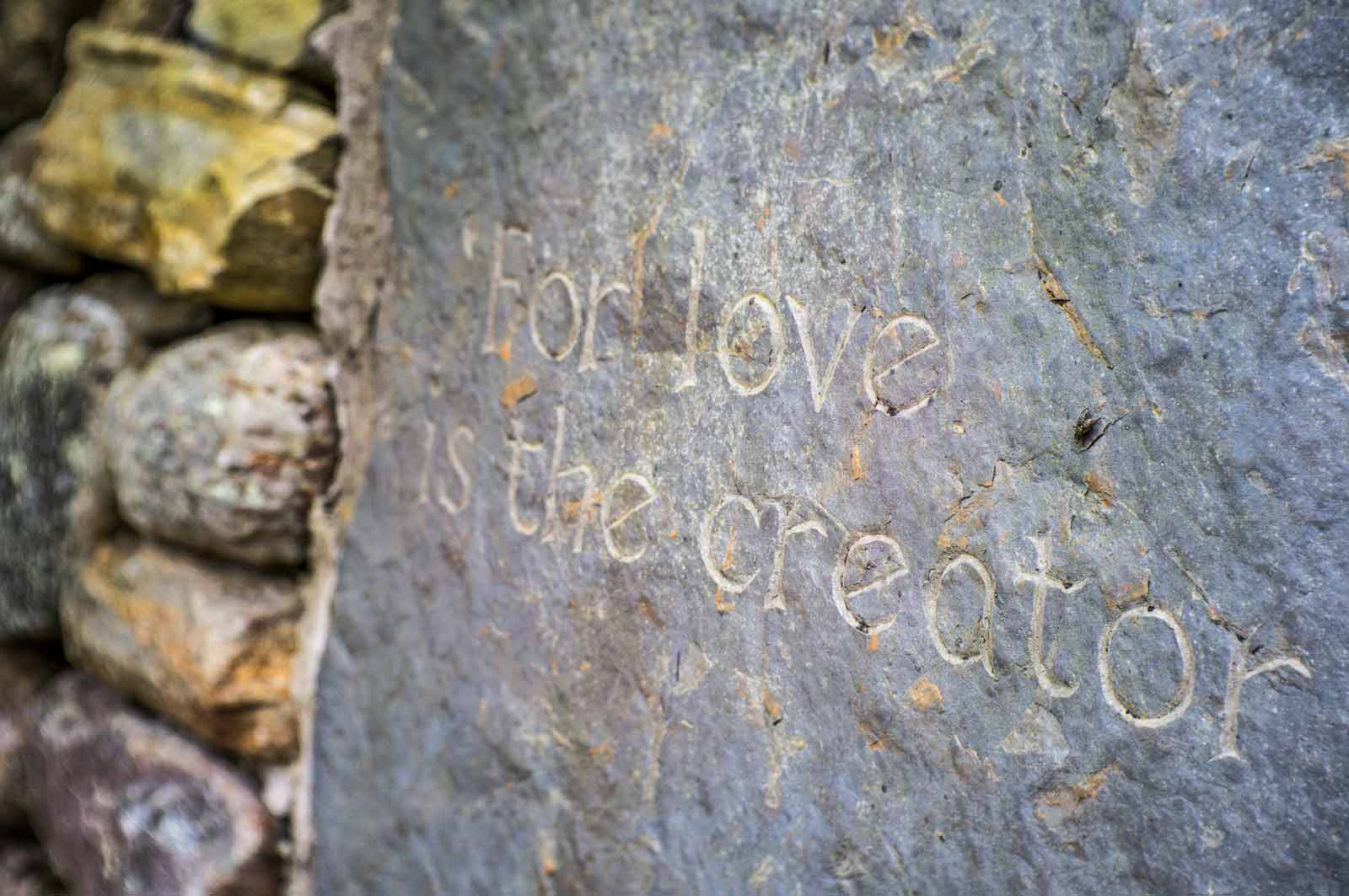 Neil Gunn Monument at foot of drive