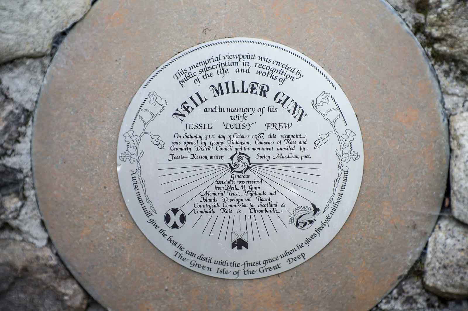 Neil Dunn Monument at the foot of the drive